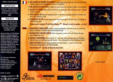 Mortal Kombat 4 (Europe) box cover back